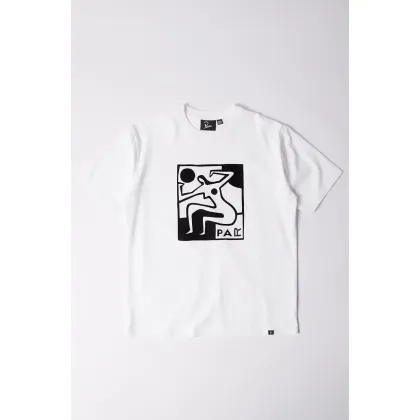 Zdjęcie by Parra t-shirt bawełniany Ball sports męski kolor biały z nadrukiem 53221
