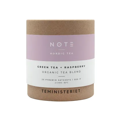 Zdjęcie Teministeriet - NOTE Green Tea Raspberry Organic - Herbata 20 Torebek TEMINISTERIET