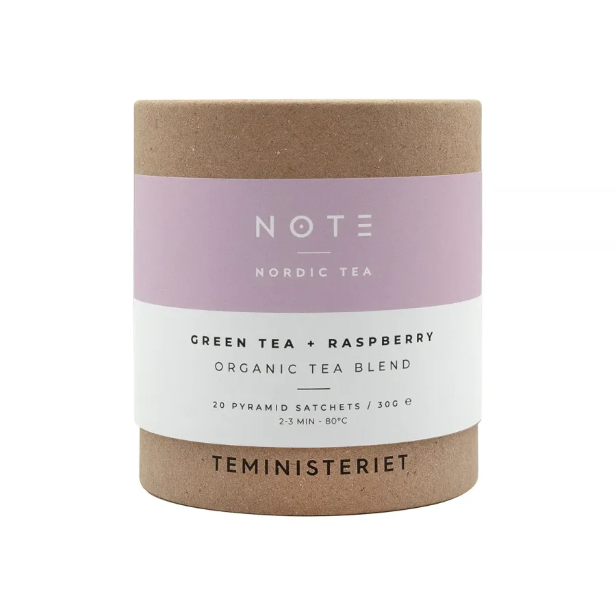 obrazek 1 Teministeriet - NOTE Green Tea Raspberry Organic - Herbata 20 Torebek TEMINISTERIET