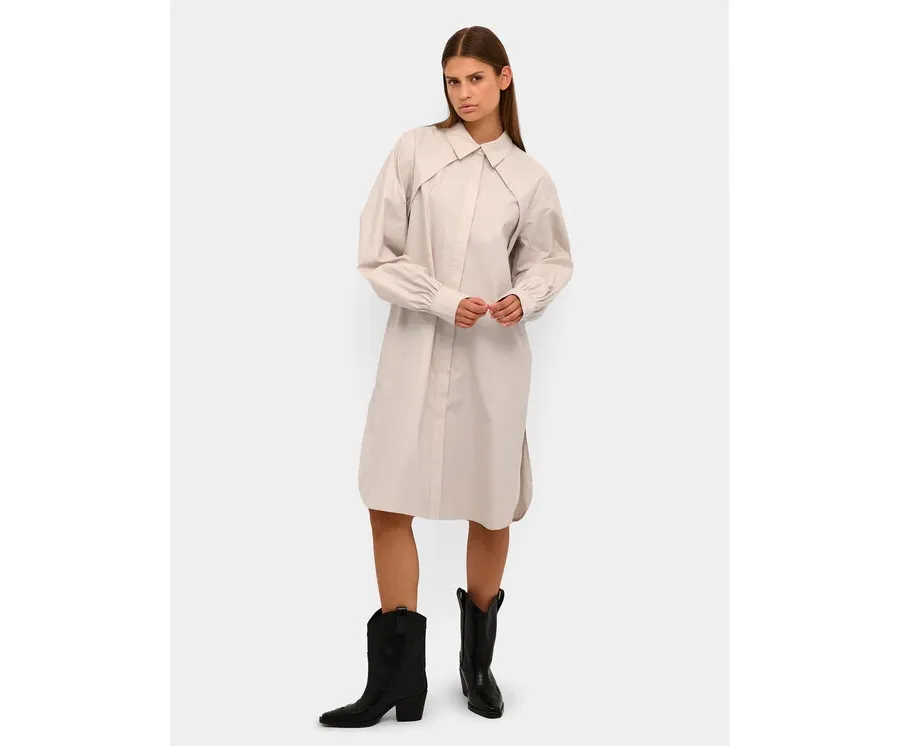 obrazek 1 Karen by Simonsen Sukienka koszulowa Madelaine 10104774 Beżowy Relaxed Fit