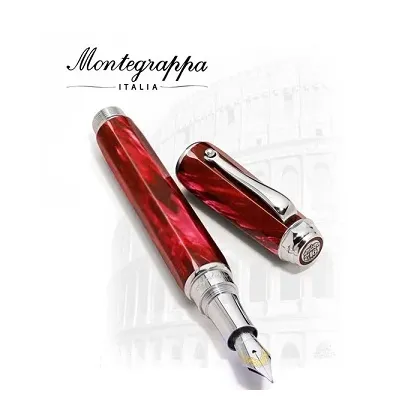 Zdjęcie Emblema Red Pióro Wieczne Celluloid Montegrappa