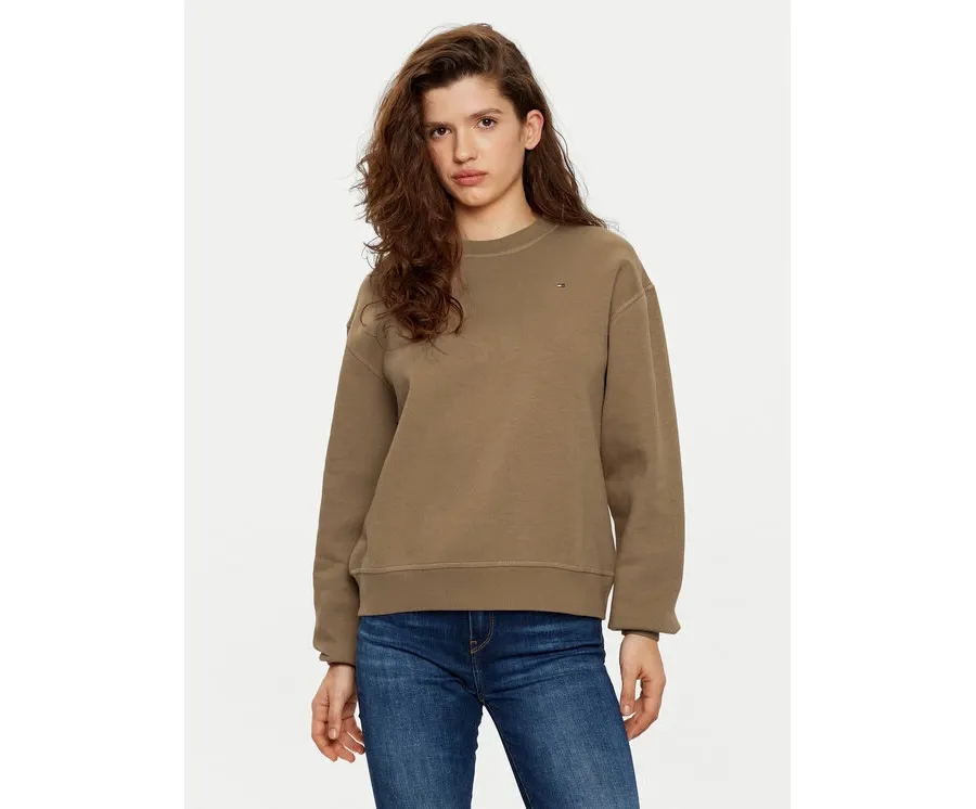 obrazek 1 Tommy Hilfiger Bluza WW0WW41246 Khaki Relaxed Fit