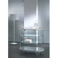 Picture Elite oval showcase with height-adjustable shelves