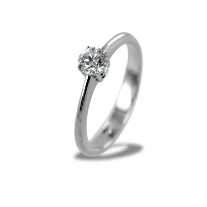 Zdjęcie Włoski średni pierścionek Solitaire z diamentem 0,35 karata