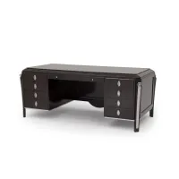 Zdjęcie Włoskie klasyczne ciemnobrązowe biurko do gabinetu – Bianchini