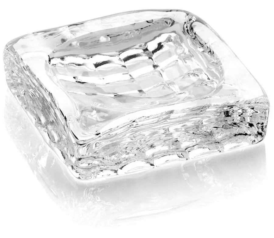 picture 1 Beautiful Italian glass ashtray in a square shape – IVV