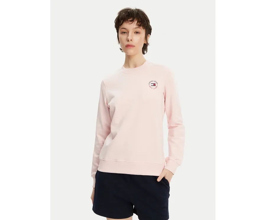 obrazek 1 Tommy Jeans Bluza Essential DW0DW20639 Różowy Regular Fit