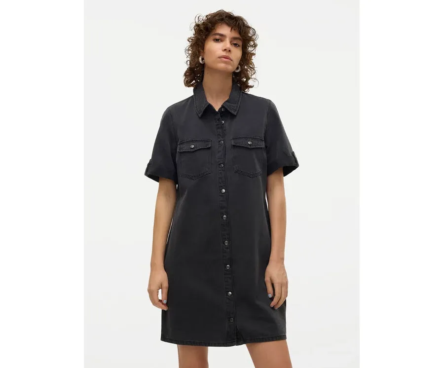 obrazek 1 Vero Moda Sukienka jeansowa Jennie 10309665 Czarny Regular Fit