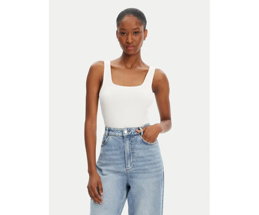 obrazek 1 Tommy Hilfiger Top WW0WW45444 Biały Slim Fit