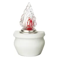 Zdjęcie Charakterystyczna biała lampa porcelanowa na nagrobki