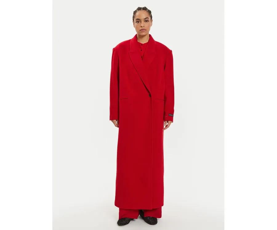 obrazek 1 Herskind Płaszcz wełniany Drew 5381158 Czerwony Regular Fit