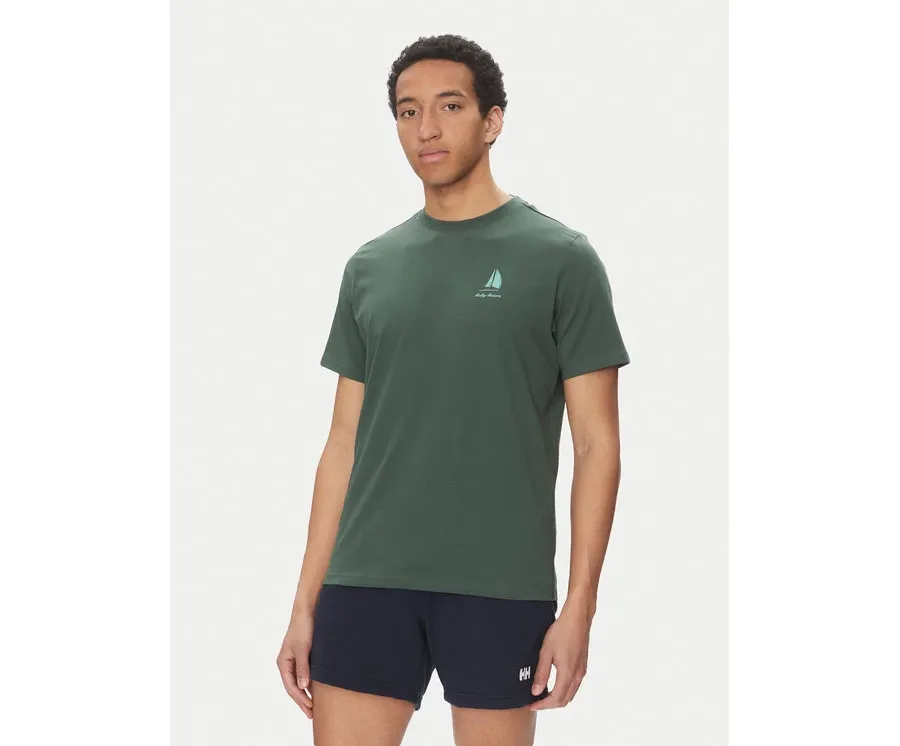 obrazek 1 Helly Hansen T-Shirt Shoreline 54601 Zielony Regular Fit