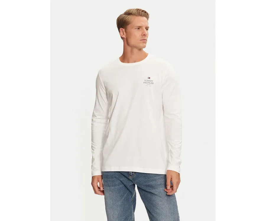 obrazek 1 Tommy Hilfiger Longsleeve MW0MW36501 Biały Regular Fit