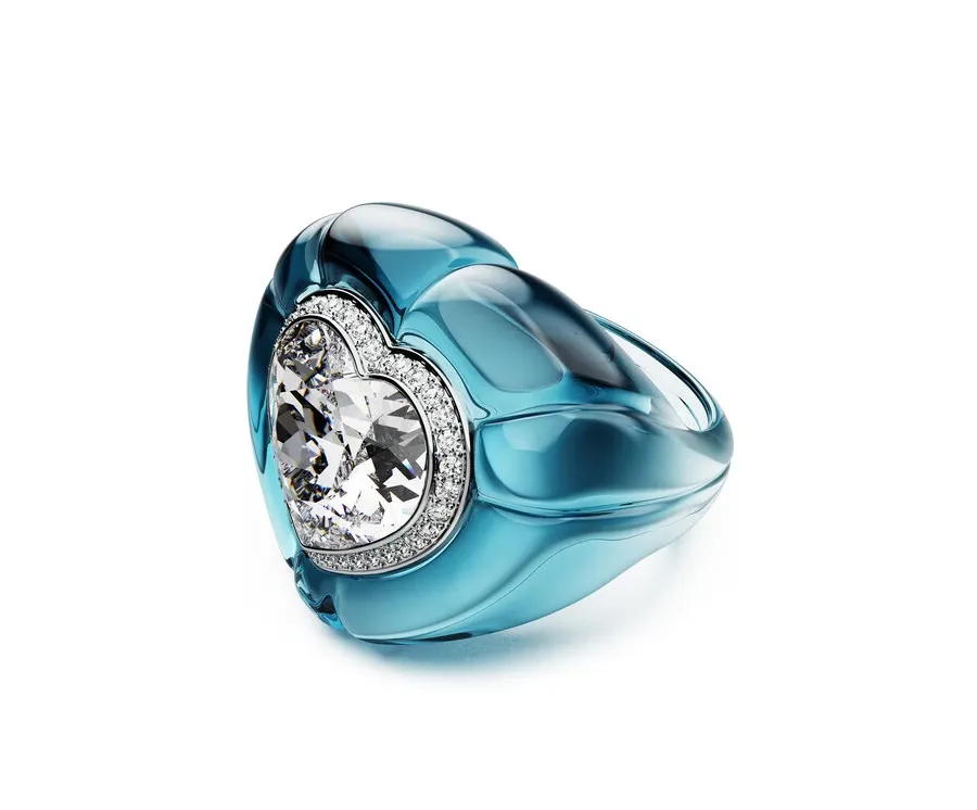 obrazek 1 Swarovski Pierścionek Dulcis 5709965 Niebieski