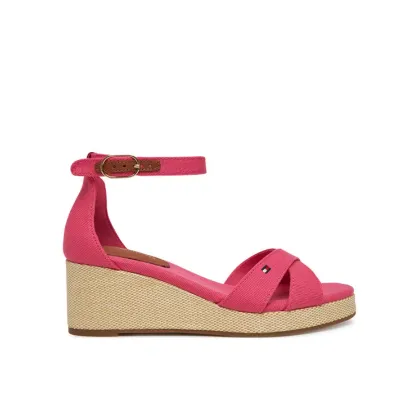 Zdjęcie Tommy Hilfiger Sandały Flag Criss-Cros Mid Wedge Espad FW0FW08481 Różowy