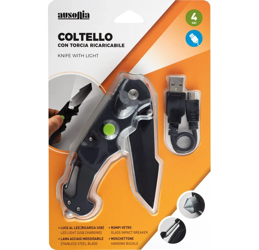 obrazek 3 Niezwykły nóż z latarką LED - ładowanie USB