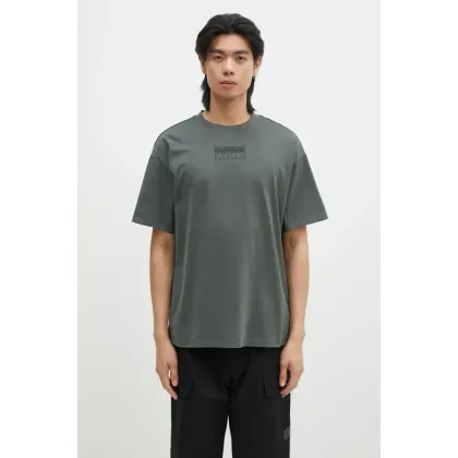 Zdjęcie Napapijri t-shirt bawełniany S-Premium męski kolor zielony z nadrukiem NP0A4I6QG1S1