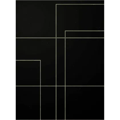 Zdjęcie Włoski geometryczny dywan w kolorze czarnym - Sartori Rugs