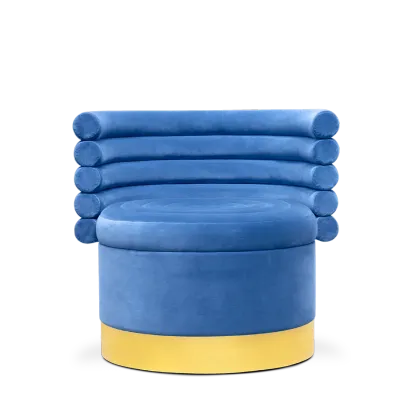 Zdjęcie Nesbitt armchair - niebieski fotel