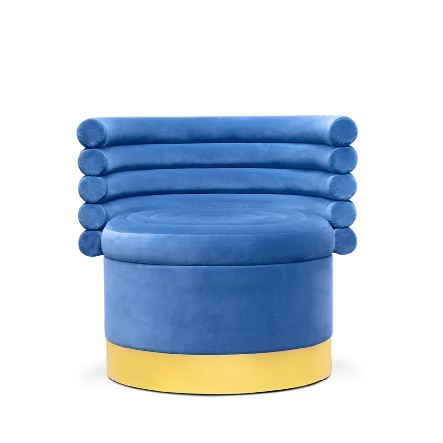 obrazek 1 Nesbitt armchair - niebieski fotel