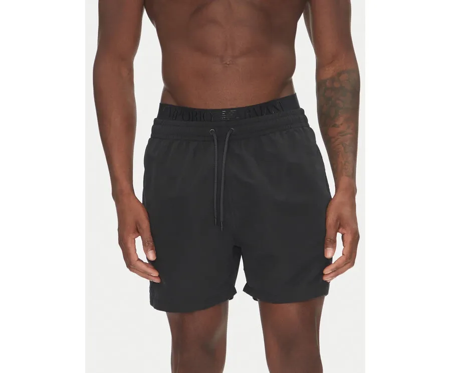 obrazek 1 Emporio Armani Szorty kąpielowe EM000686 AF12329 UC001 Czarny Regular Fit
