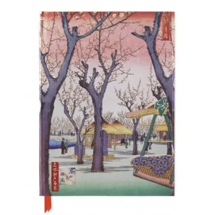 Zdjęcie Luksusowy szkicownik (Hiroshige: Śliwkowy ogród) - Flame Tree Publishing