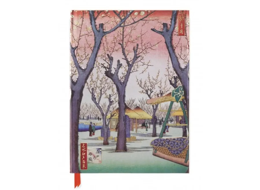 obrazek 1 Luksusowy szkicownik (Hiroshige: Śliwkowy ogród) - Flame Tree Publishing
