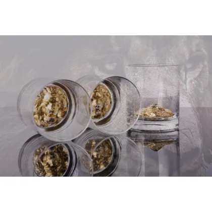 Zdjęcie Komplet 6 luksusowych szklanek do whisky z motywem lwa pokryte złotem - Luxurygifts