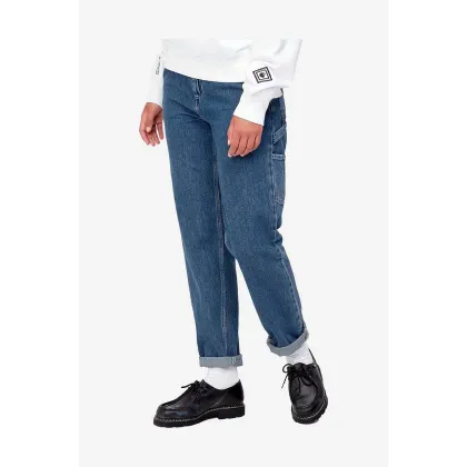 Zdjęcie Carhartt WIP jeansy I025268 W Pierce Pant damskie high waist I025268-BLUESTONE