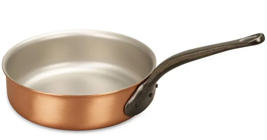 obrazek 1 Patelnia 20 cm z miedzi z żeliwną rączką