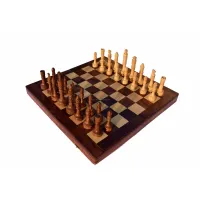 Picture Stylish wooden figures in the shape of a chess tower - The Chess Empire