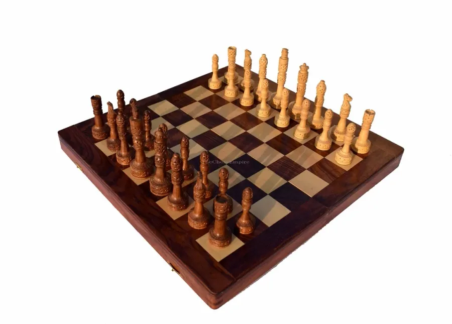 obrazek 1 Stylowe drewniane figury w kształcie wieży do gry w szachy - The Chess Empire