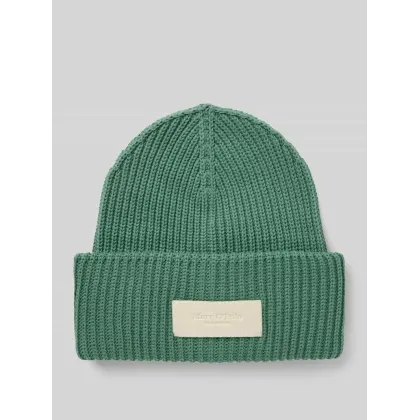 Zdjęcie Czapka beanie z czystej bawełny z naszywką z logo
