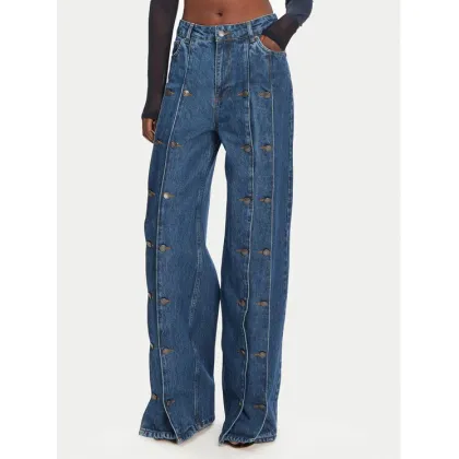 Zdjęcie ROTATE Jeansy 1140731602 Granatowy Wide Leg