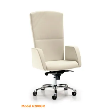 Zdjęcie Piękny skórzany fotel do gabinetu