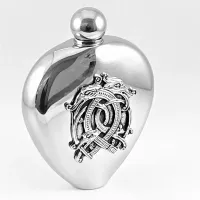 Picture A stylish hip flask with a unique Celtic pattern