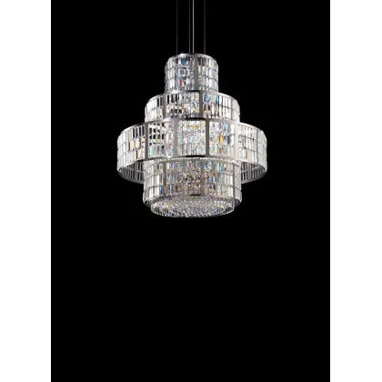 Zdjęcie Luksusowy żyrandol VE 764 S16 - metalowa rama i kryształy