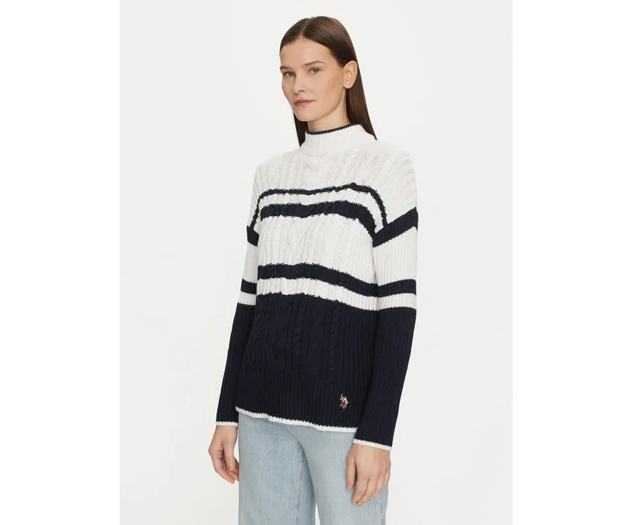 obrazek 1 U.S. Polo Assn. Sweter WUP1099 Granatowy Relaxed Fit