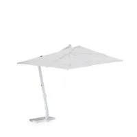 Picture Square white Salento aluminum umbrella for the garden or terrace