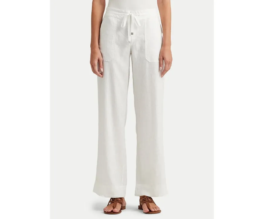 obrazek 1 Lauren Ralph Lauren Spodnie materiałowe 200735138001 Biały Wide Leg LAUREN RALPH LAUREN