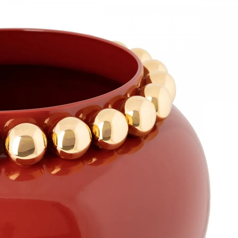 obrazek 2 Duża donica z ceramiki z kulami H.38xL.46xD.Int.30 cm