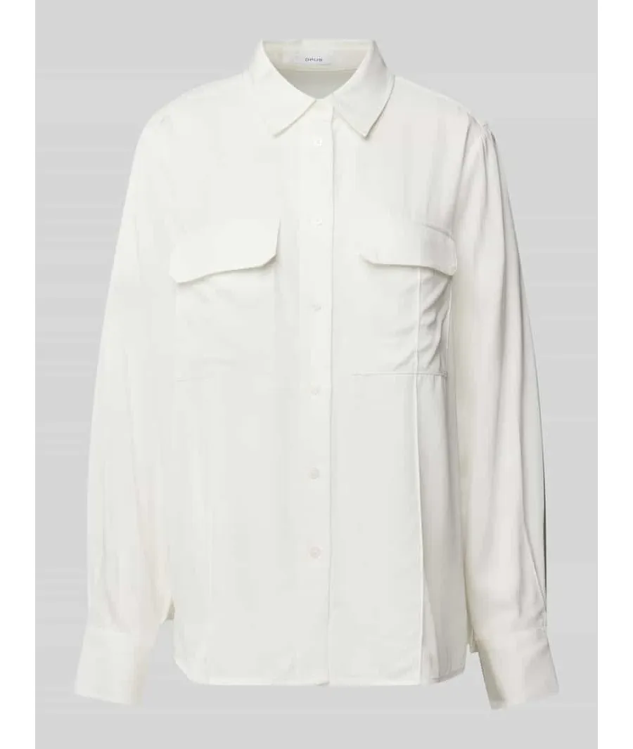 obrazek 1 Bluzka koszulowa z listwą guzikową model ‘Flara’