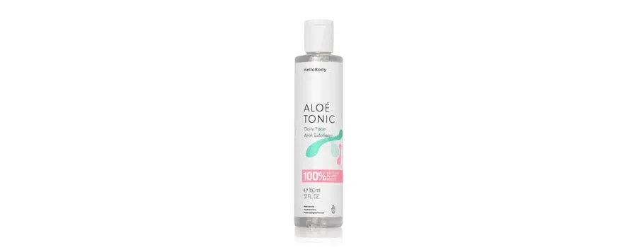obrazek 1 HelloBody ALOÉ TONIC Daily Face AHA Exfoliator Woda do twarzy 150 ml
