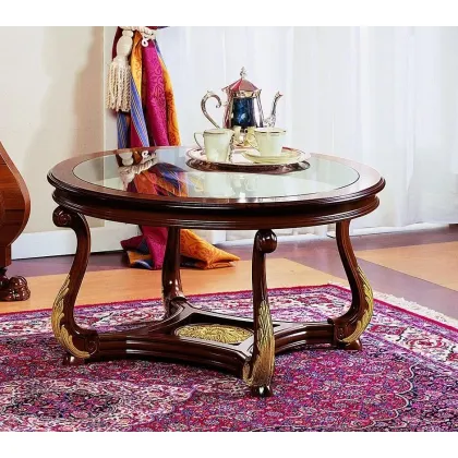 Zdjęcie Okrągły szklany stolik kawowy Brianza