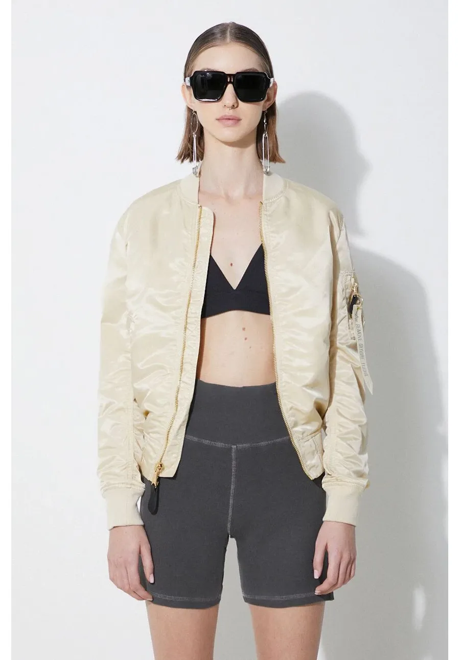 obrazek 1 Alpha Industries kurtka bomber MA-1 VF LW damski kolor beżowy przejściowa