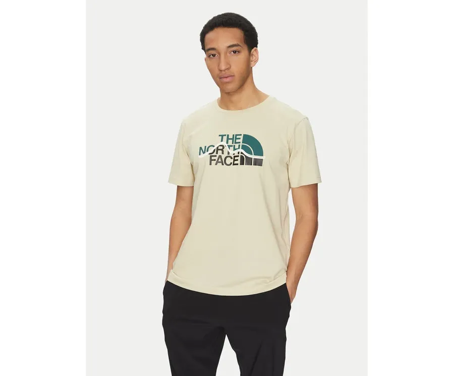 obrazek 1 The North Face T-Shirt Mountain Line NF0A87NT Beżowy Regular Fit