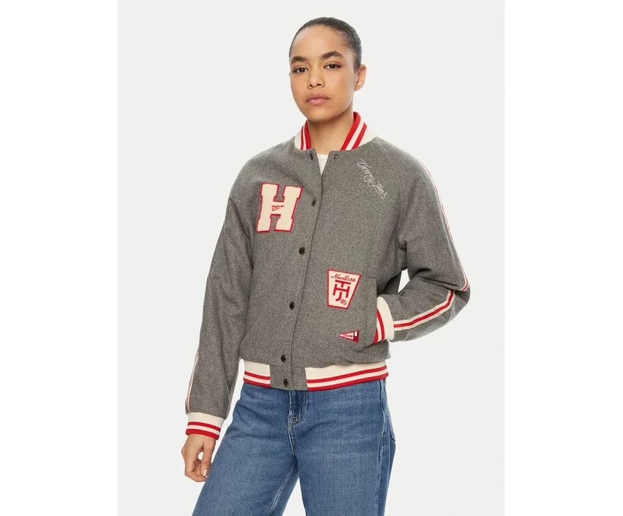 obrazek 1 Tommy Jeans Kurtka bomber DW0DW20547 Szary Regular Fit