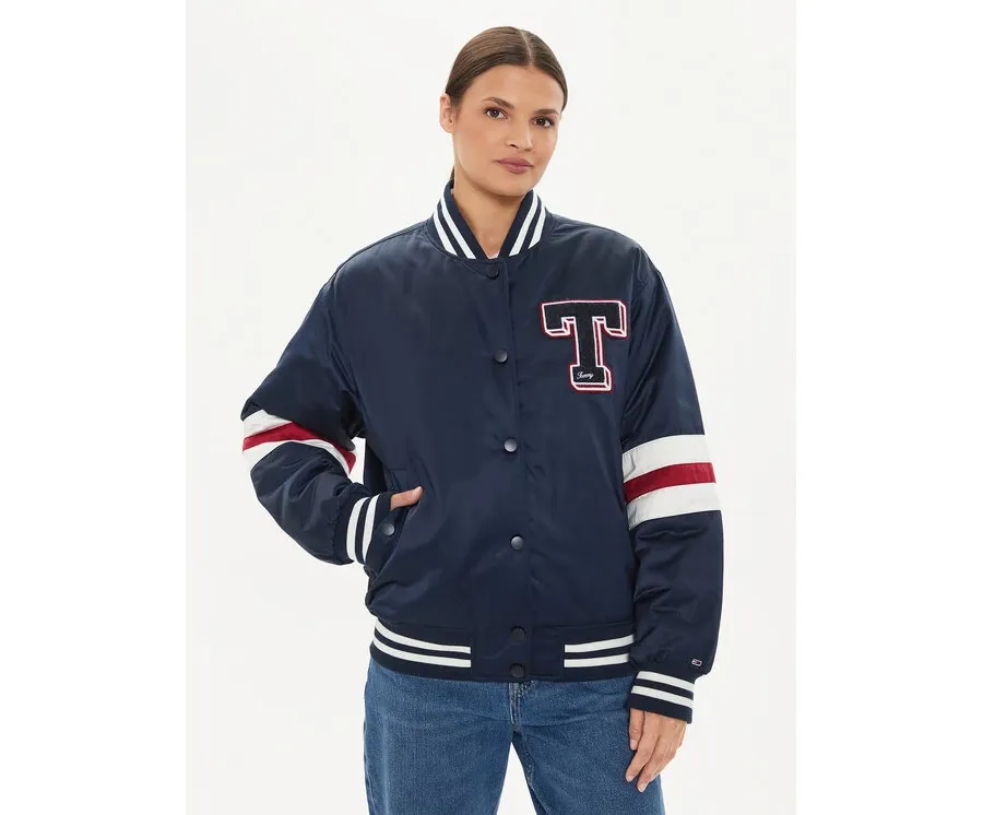 obrazek 1 Tommy Jeans Kurtka bomber Letterman DW0DW18306 Granatowy Relaxed Fit