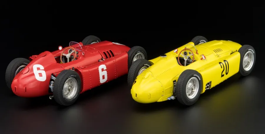obrazek 8 Piękny komplet dwóch replik zółtego Ferrari D50 i czerwonej Lanci D50