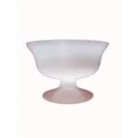Zdjęcie Okrągły wenecki wazon/miska z białego opalowego szkła